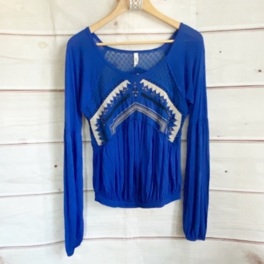 Free People Balloon Sleeve Top